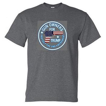 Wholesale Dark Gray Color T-shirt Gun Owners for Trump Shirts 