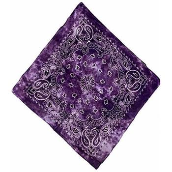 Wholesale Paisley Purple Tie Dye Bandana