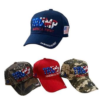 Wholesale Trump 3D Embroidered with AMERICA FIRST