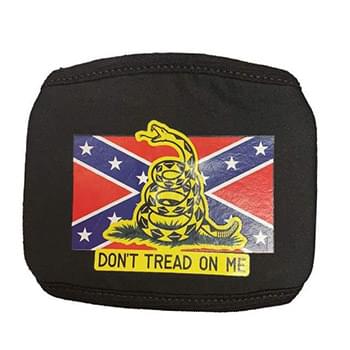 Wholesale Don't tread on me with Rebel Black Face Mask