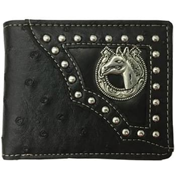 Wholesale Horse with Horse Shoe Western BI-fold Wallet