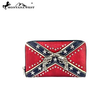 Montana West Confederate Flag Collection Wallet Navy