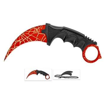 Wholesale 7.5" Claw Knife - Red Web with cover