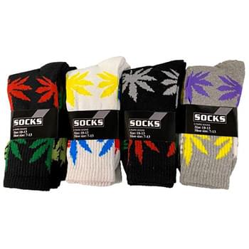 Wholesale Multi-color Marijuana socks