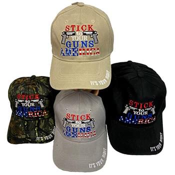 "Stick To Your Guns America" Baseball Caps - Assorted