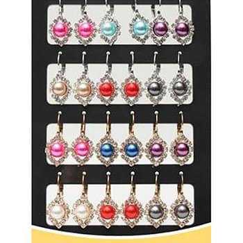 Wholesale pearl with Rhinestone Stand Earring