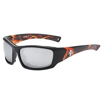 Choppers Foam Padded Flame Print Unisex Motorcycle Sunglasses
