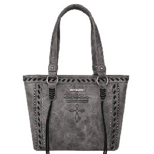 Montana West Whipstitch Collection Concealed Carry Tote Grey