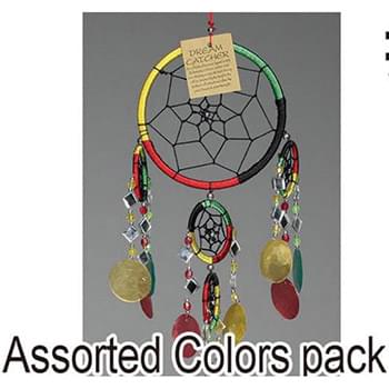 Wholesale 6 inch diameter Rasta Dream Catcher with Beads