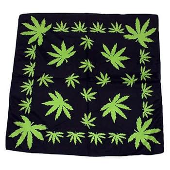 Wholesale Black Color Marijuana Leaf Bandana pot leaf graphic