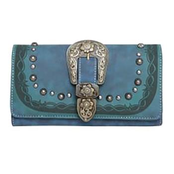 Montana West Buckle Collection Wallet Navy
