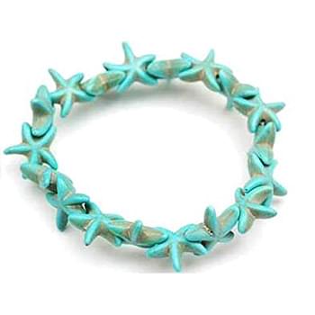 Wholesale Starfish Turquoise Stretch Bracelet
