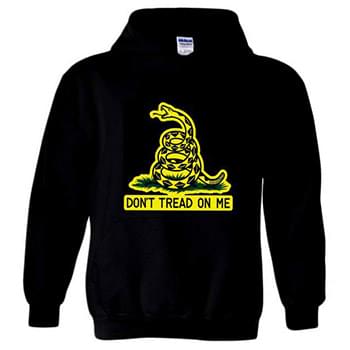"Don't Tread On Me" Gadsden Snake Hoodies - Black XXL