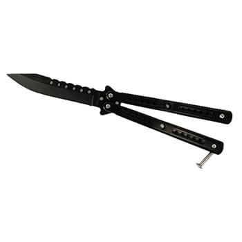 Butterfly Knife - Black  (SHIP within Michigan ONLY)