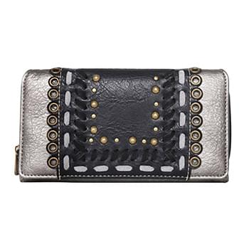 Montana West Tooled Collection Wallet Grey