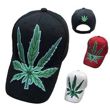 Wholesale Large Marijuana Leaf Baseball Hats