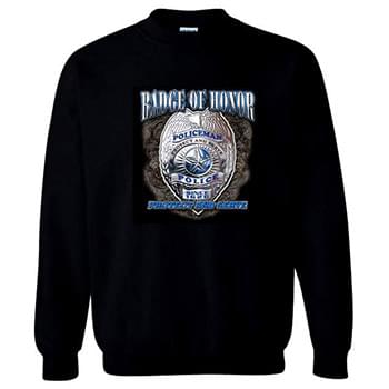 BADGE OF HONOR Black Color Sweat Shirts