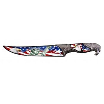 HUNTING KNIFE 13.5" WITH SCABBARD Black Liberty Eagle
