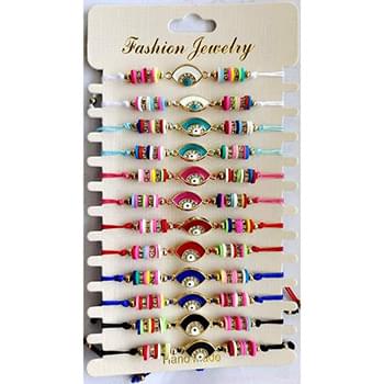 Wholesale Evil Eye Fashion Bracelet with Beads