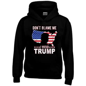 Don't Blame on me I voted for Trump Black Color Hoody XXXL