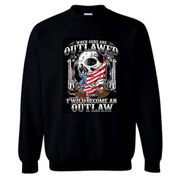 Outlawed I will Become An Outlaw Black Sweat Shirts XXL