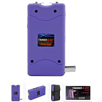 Thunder Blast Stun Gun Flashlight with Carrying Case - Purple