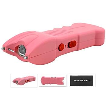 Traditional High Voltage Stun Gun Flashlight - Pink
