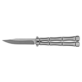 Butterfly Knife - Grey Butterfly Knife 3.75" Blade / 5" Handle  /