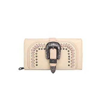 Montana West Buckle Collection Wallet Tan