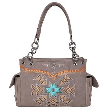 Sale Montana West Aztec Collection Concealed Carry Satchel Coffee