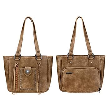 Montana West With Front Pocket Collection Tote Brown