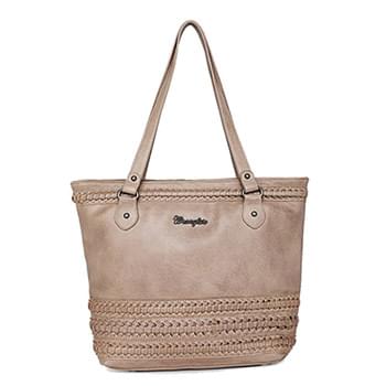 Montana West Wrangler Stitich Accent Concealed Carry Tote Khaki