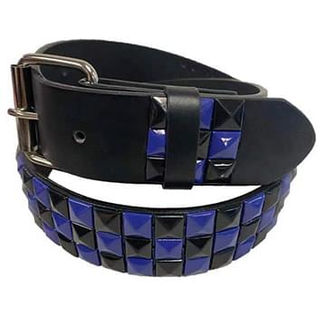 Black & Purple 3 row studded belt