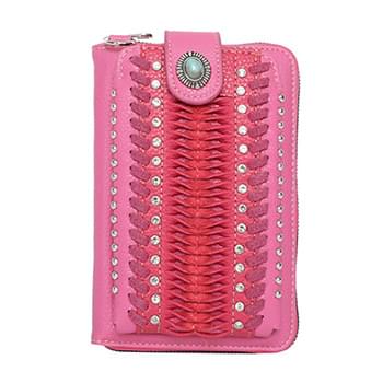American Bling Collection Crossbody Wallet Purse Pink