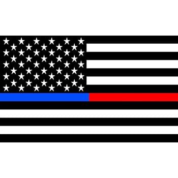 Wholesale Thin Red & Blue Line Fire Fighter Police American Flag