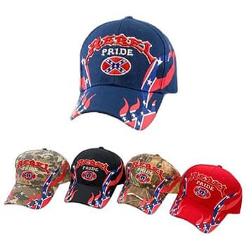 Wholesale Rebel Flag Flames REBEL PRIDE Baseball cap/hat