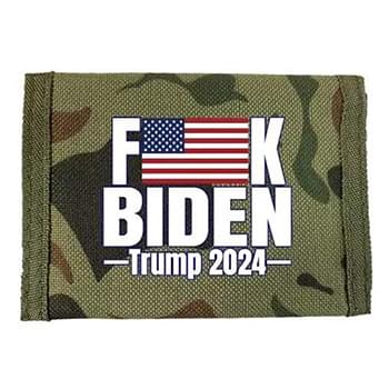 Trump 2024 Camo Canvas Tri-fold wallets F**K BIDEN
