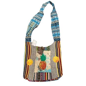 Tie Dye Handmade Pineapple Embroideries hobo bags