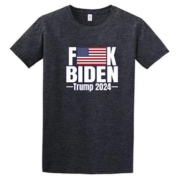 Wholesale F***K BIDEN Trump 2024 Dark Heather color T-shirt