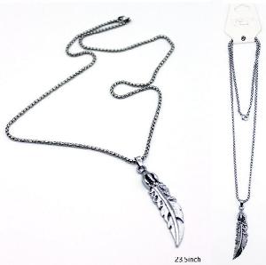 Feather Style Fashion Necklace