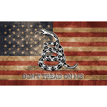 3'x5' DON'T TREAD ON ME Flag Antique American Background