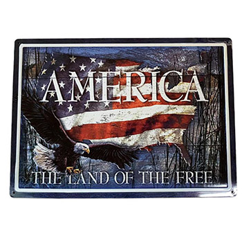 Wholesale Retro metal Tin Sign Wall Poster -land of the free