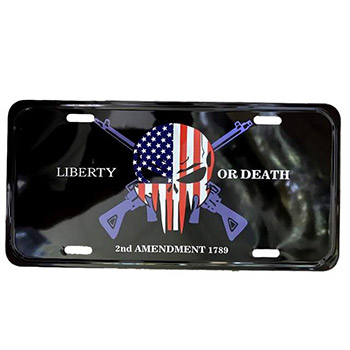 Wholesale License Plate Liberty Or Death 2ND Amendment 1489