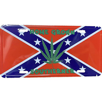 Wholesale License Plate Home Grown Southerner With Rebel Flag
