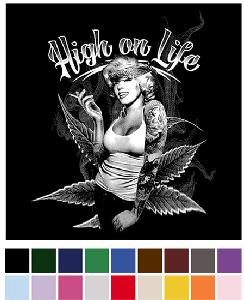 "High On Life" Smoking Lady Transfers