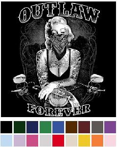 "Outlaw Forever" Lady Biker Transfers