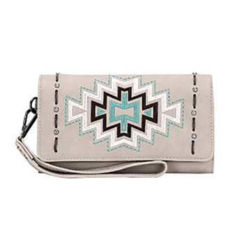 Montana West Aztec Collection Western Buckle Wallet KH