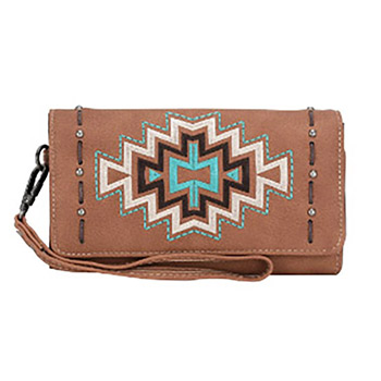 Montana West Aztec Collection Western Buckle Wallet BR