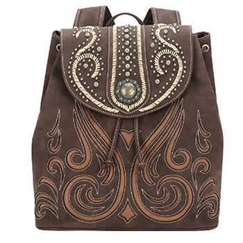 Montana West Concho Collection Backpack Coffee