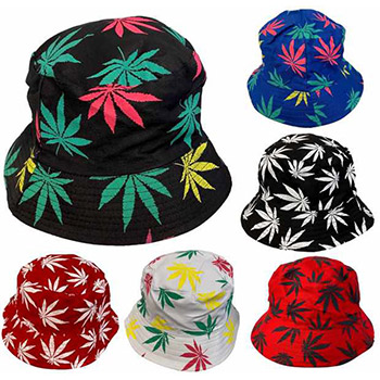 Wholesale Marijuana Design Bucket Hat